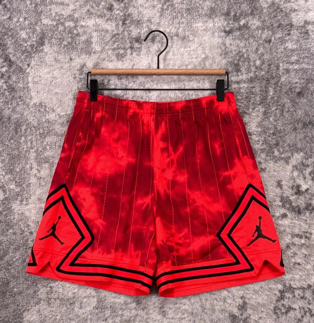 Nike Jordan Diamond Core Shorts Small Womens Heritage Loose Fit Bright Red Black